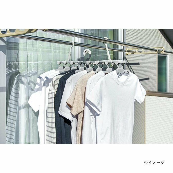 干している最中に本体が傾きにくいのもポイント