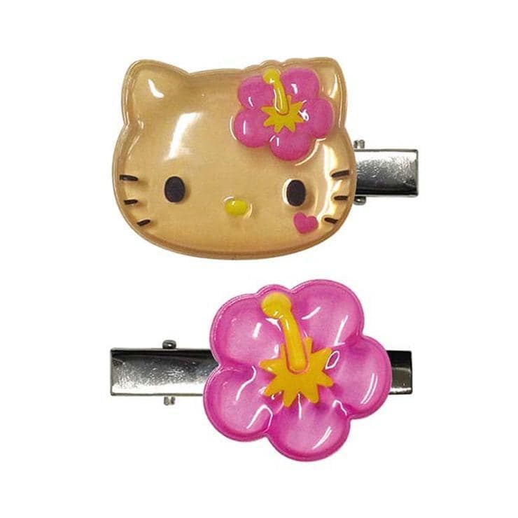 出所：しまむらパーク シャンブル ぷっくりったいヘアクリップ（ハローキティ）・ブラウン 215