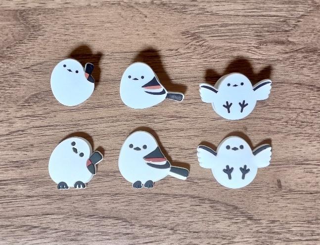 出所：筆者撮影（セリア、雪の妖精 ダイカットクリップ 3P・雪の妖精 マグネット 4P）