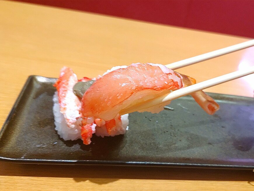 スシローで注文したカニの食べ比べ