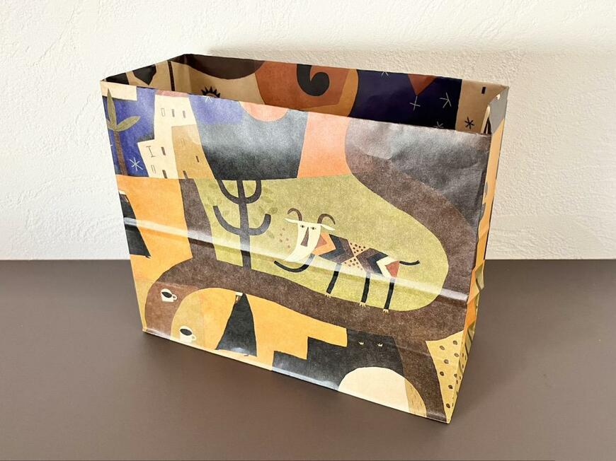 カルディオリジナル紙袋をリメイク(Lサイズ)