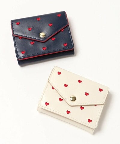 Bleu Bleuet、ハート刺繍ミニウォレット商品画像