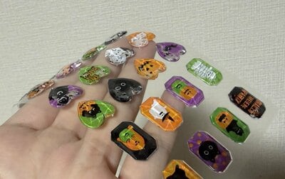 ダイソー、デコレーションシール（ねこおばけ）商品画像