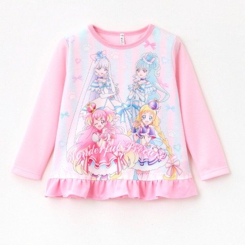 プリキュアの絵がプリントされたパジャマ
