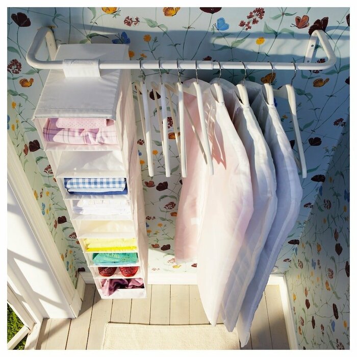 IKEA公式　MULIG　ムーリッグ　ハンガーレール　ホワイト 