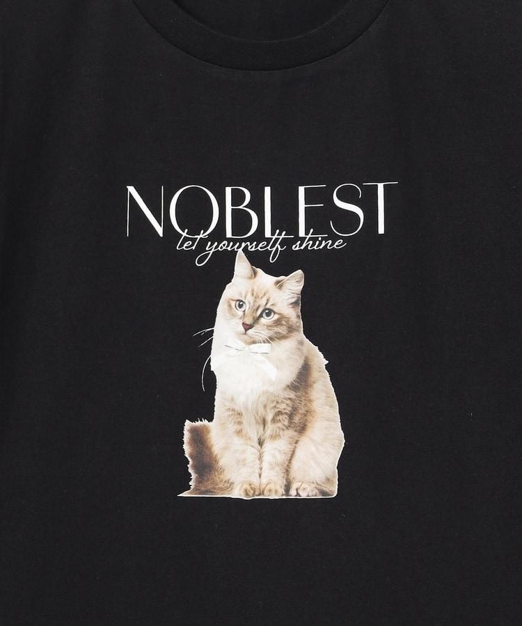 出所：ハニーズ公式オンラインストア ネコプリントフリル袖Ｔ