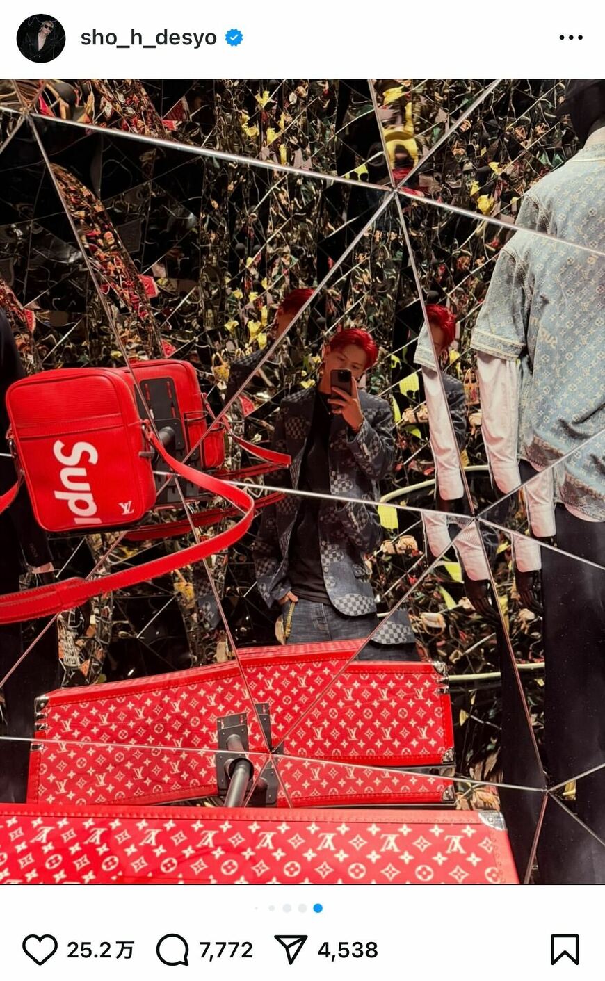 出所：平野紫耀のInstagram（＠sho_h_desyo）参照日：2025年7月16日