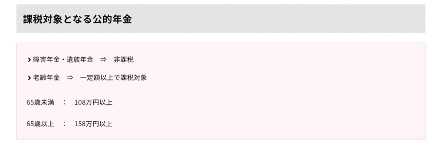 出所：公益財団法人生命保険文化センター「公的年金の税金はどうやって計算される？」