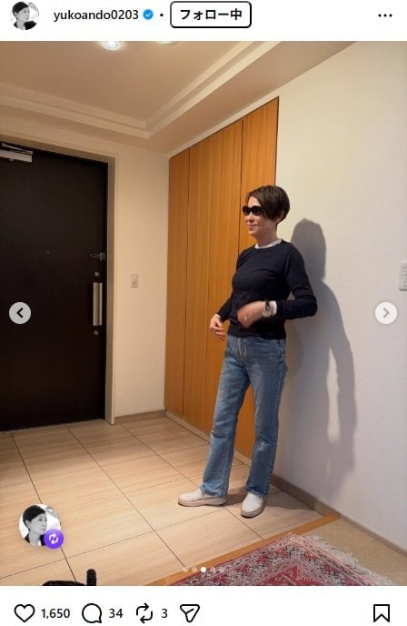 出所：安藤優子のInstagram（＠yukoando0203） 参照日：2026年4月23日