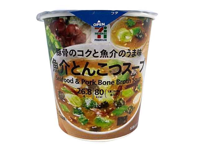 セブン-イレブンの新商品:7プレミアム カップ 魚介とんこつスープ