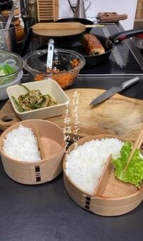 【春キャベツくるくる肉巻き弁当】彩り豊かなボリューム満点のお弁当が話題