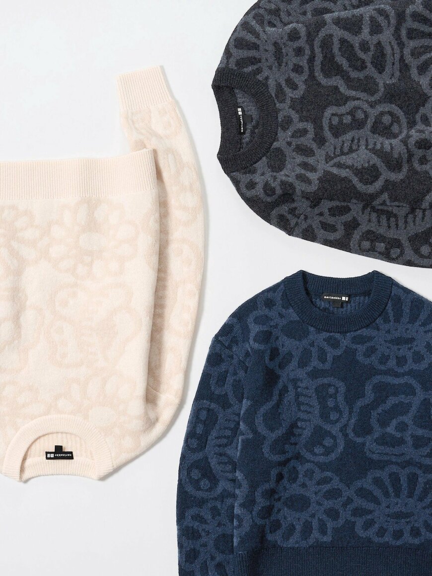 ユニクロ　ラムクルーネックセーター