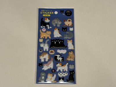 キャンドゥ、ステッカー ぷくぷく 暗闇で光る ねこ柄商品画像
