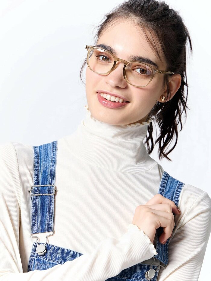 GU公式　UVカットセルフレームウェリントングラス