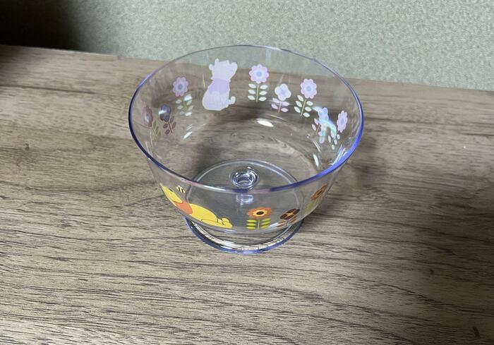 ニトリのクリアデザートカップ、筆者撮影の商品写真