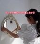【DIY】“セカストで1300円で買った鏡”が色味を変えて「私好みの可愛い鏡」に変身 友人手作りのトレーも登場