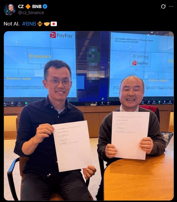 出所：XのCZ氏投稿