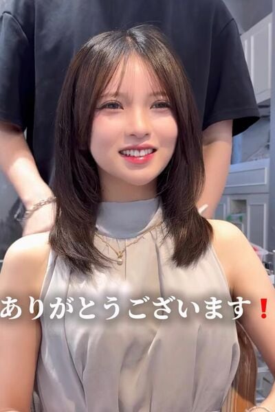 レイヤー＆2wayバングの完成