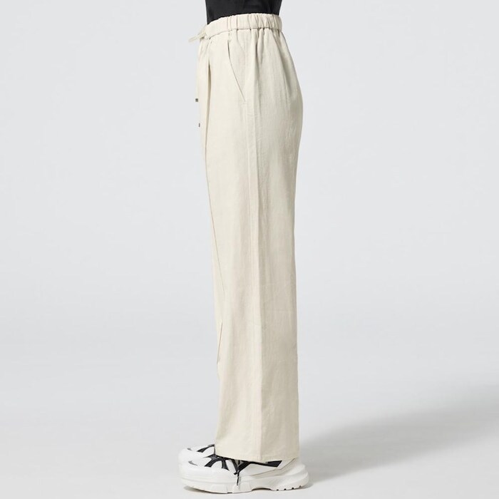 出所：GU公式ファッション通販サイト リネンブレンドプルオンパンツ(丈標準70.0～74.0cm)(セットアップ可能)