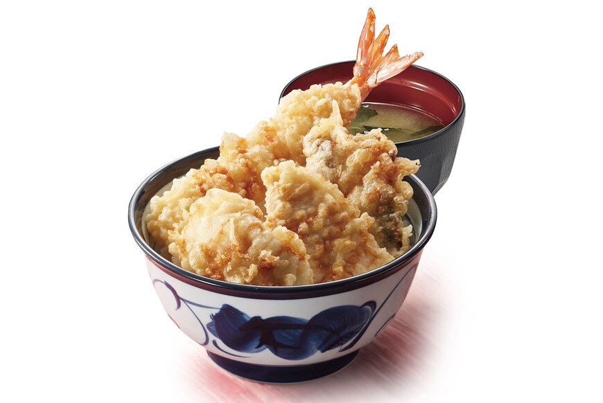 出所：ロイヤルホールディングス株式会社「天丼てんやの夏がやってきた！6月13日（木）より販売開始甘辛たれに天ぷらをたっぷりくぐらせた『たれづけ 大江戸天丼』とミニ天丼と麺の夏限定『ミニ天丼とそばのセット』が登場！」