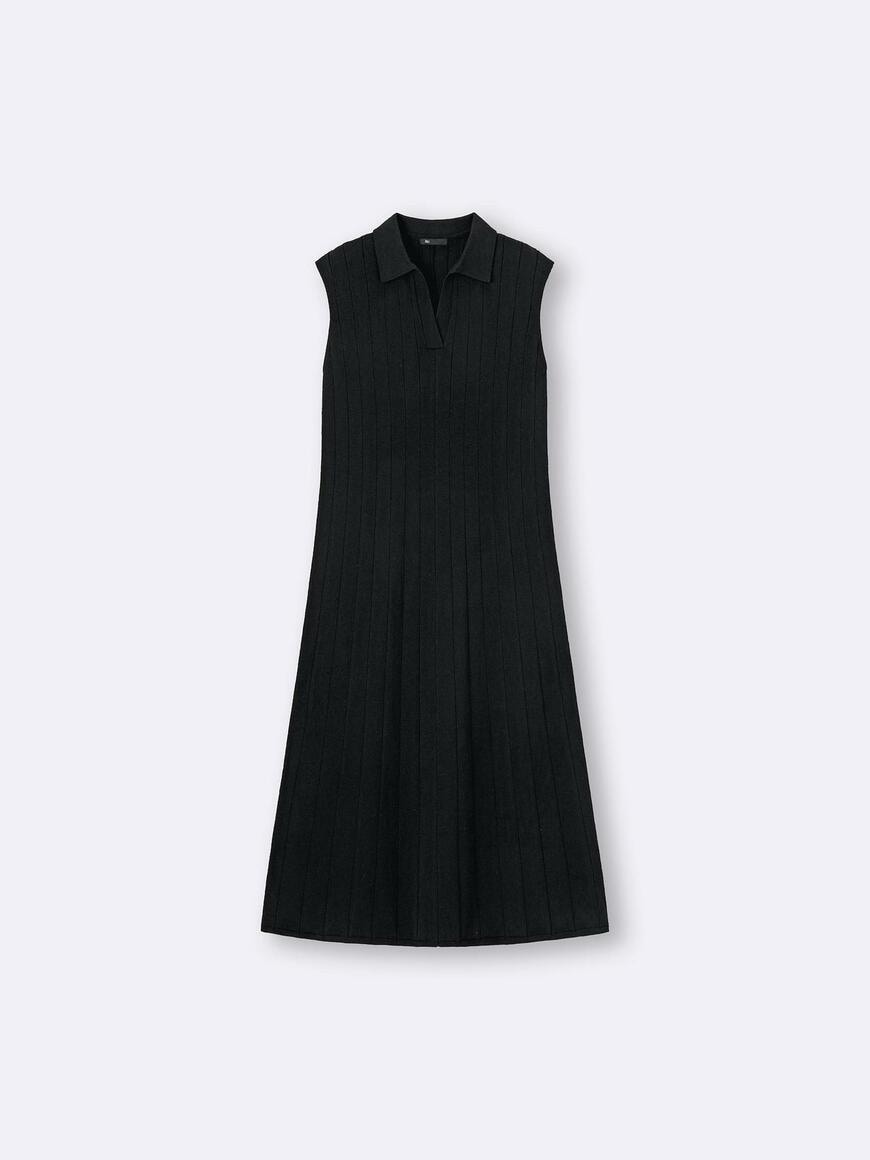 出所：GU公式 スキッパーポロワンピース(ノースリーブ)Z+E