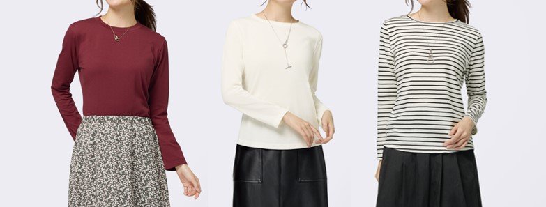 出所：株式会社ニトリホールディングス　「Nプラスベーシック」シリーズ・長袖Tシャツ