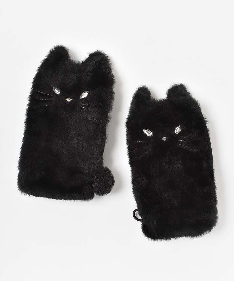 出所：ブルーブルーエ公式　指なしネコファーグローブ