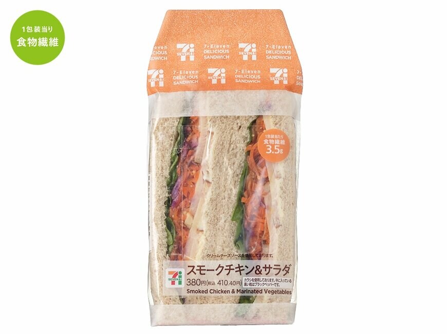 セブン-イレブンの新商品:スモークチキン&サラダサンド