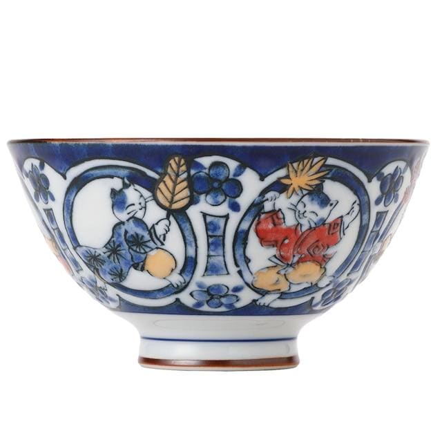 ニトリネット【デコホーム商品】飯椀(唐子猫 中 cDI23)の画像