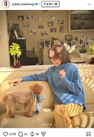 柏木由紀子のInstagram投稿