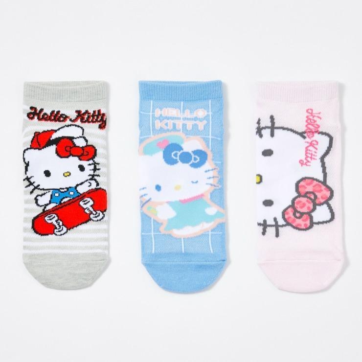 出所：しまむら 公式オンラインストア レディース　6足組ソックス（ハローキティ）・ピンク210