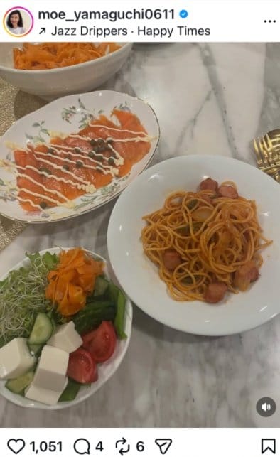 出所：山口もえのInstagram（＠moe_yamaguchi0611）参照日：2026年2月26日