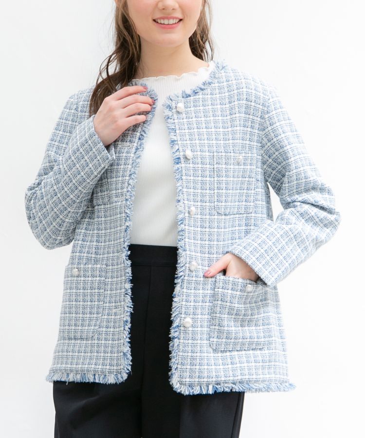 出所：ハニーズ公式通販 ツイードジャケット