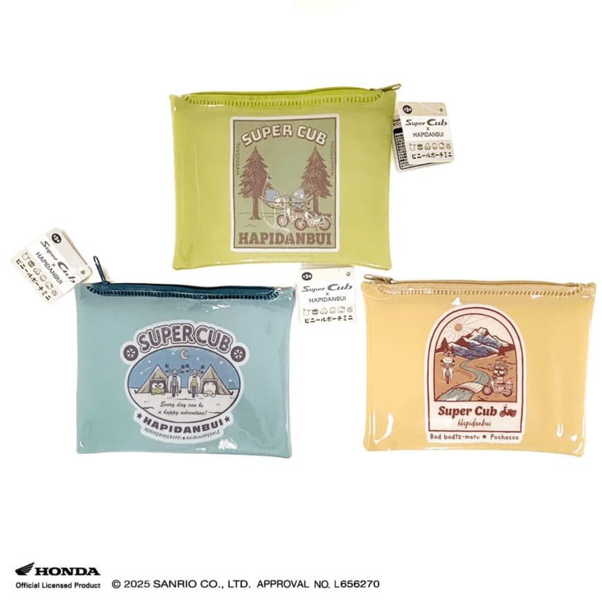 出所：ワッツ公式　Super Cub × はぴだんぶい ビニールポーチミニ 362617
