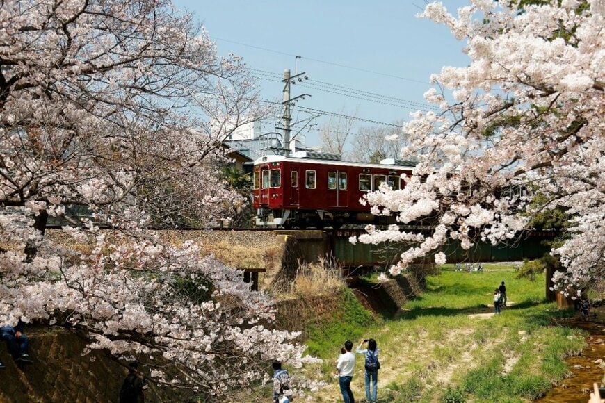 桜と阪急電車