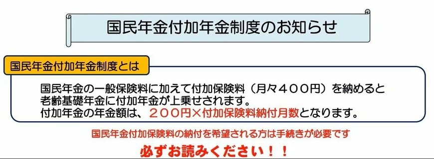 国民年金付加年金制度