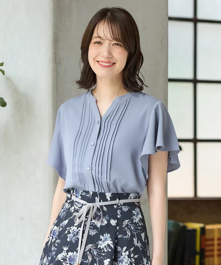 ハニーズ公式　ピンタックブラウス