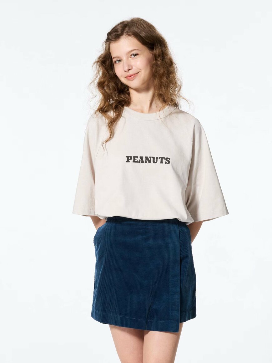 ピーナッツ UT/オーバーサイズフィット LIGHT GRAY