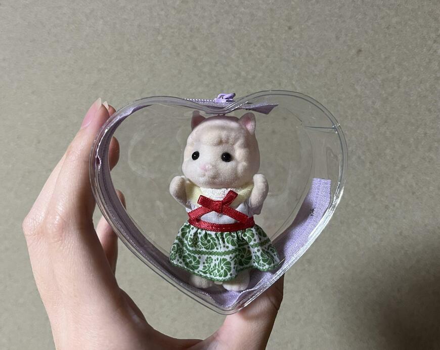 セリア、推し活ポーチ ハート(ブルー・グリーン・パープル)画像