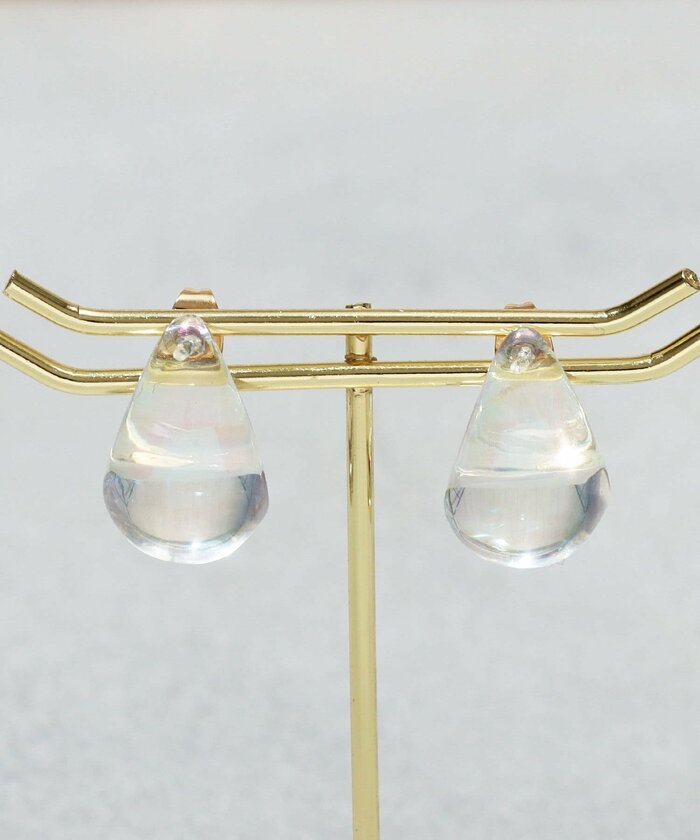 3COINS公式 クリアドロップピアス