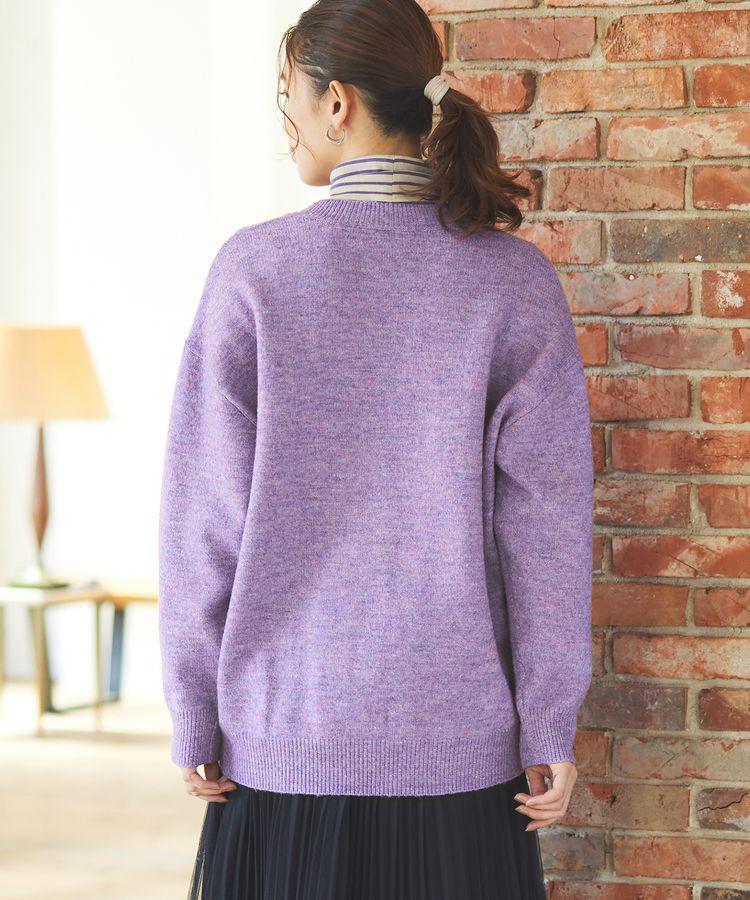 出所：ハニーズ公式通販 メランジVネックカーデ