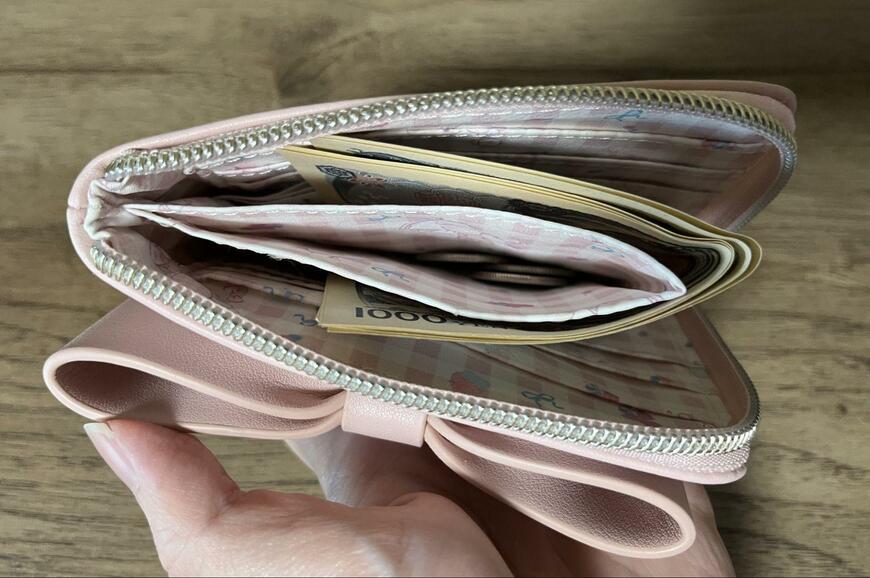 筆者撮影（しまむら、婦人　財布（青木美沙子×サンリオキャラクターズ））