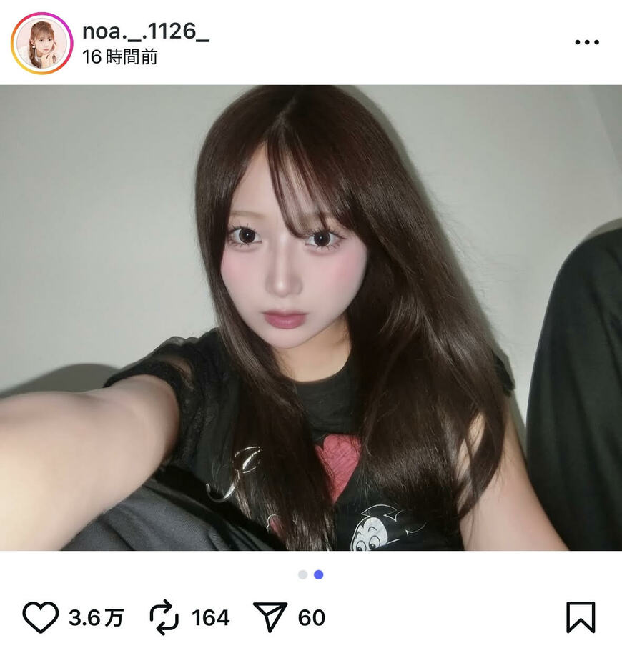 出所：希空のInstagram（＠noa._.1126_）参照日：2025年9月3日