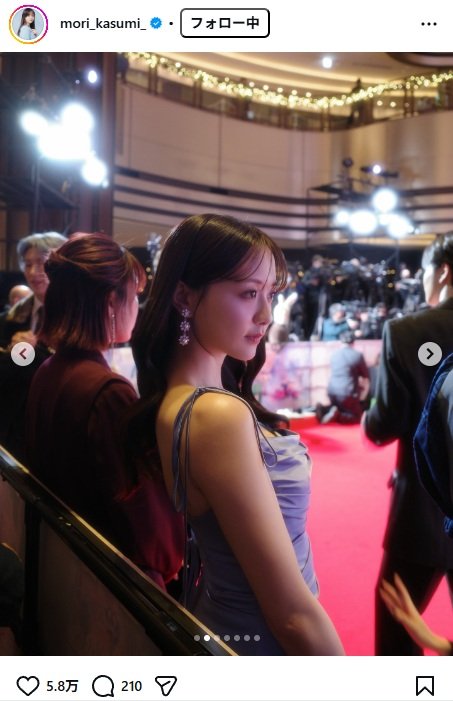 出所：森香澄のInstagram（＠mori_kasumi_） 参照日：2025年12月8日