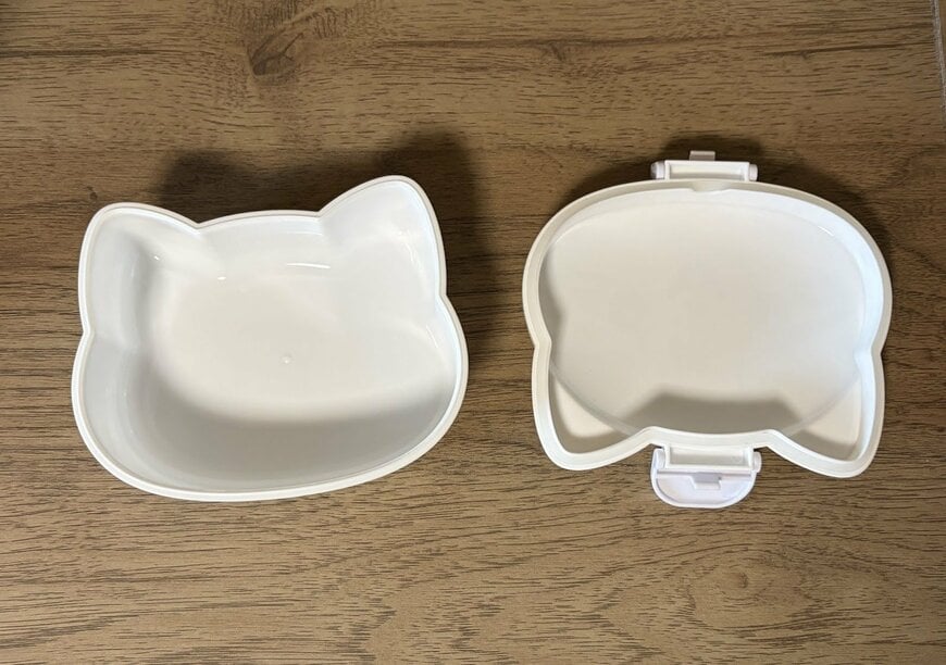 筆者撮影（セリア、ランチボックス 350ml ネコダイカット）