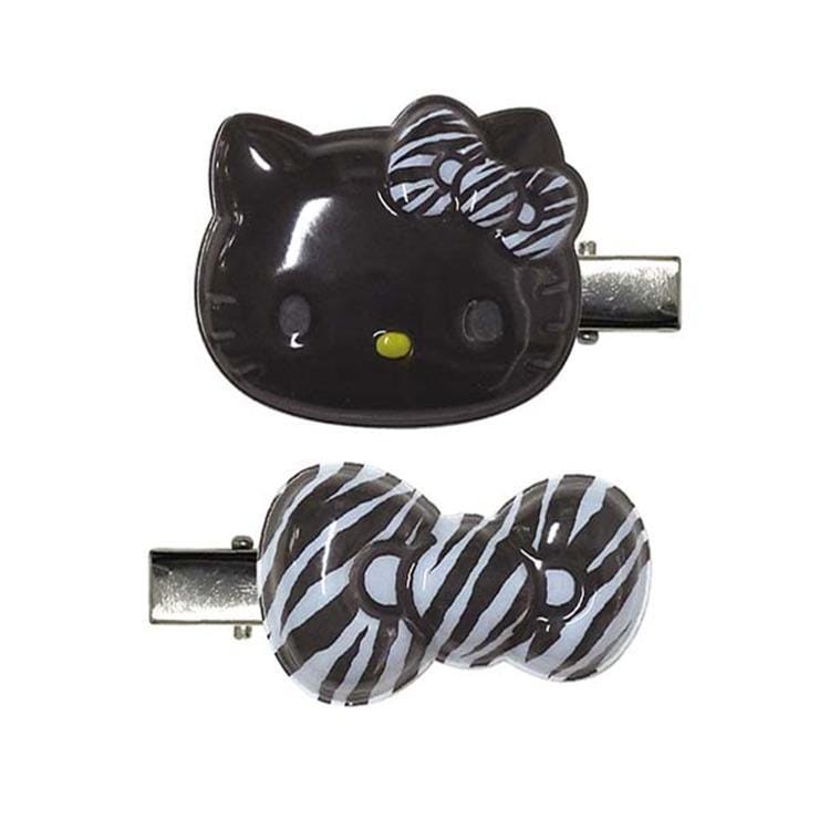 出所：しまむらパーク シャンブル ぷっくりったいヘアクリップ（ハローキティ）・ブラック 213