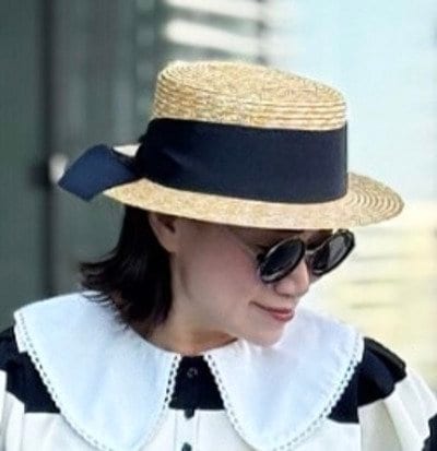 【62歳マダム】”パフスリーブのボーダートップス”で可愛いと上品を両立！センスのある大人コーデに「めちゃくちゃ可愛い！」「すごくお似合いです」の声