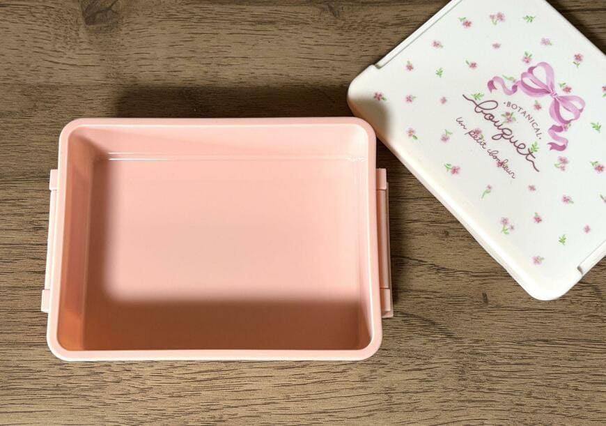 セリア、ランチボックス 380ml リボンフラワー商品画像