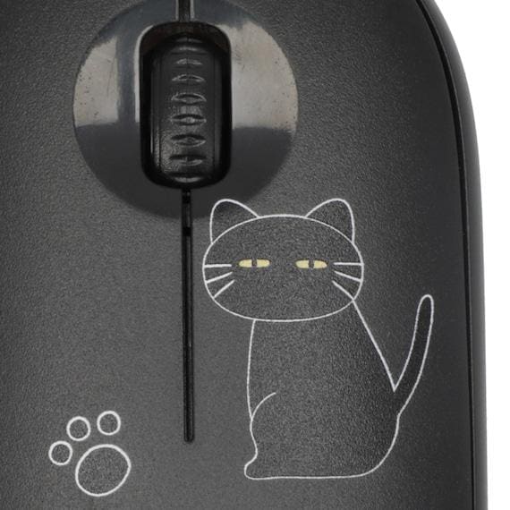 ニトリ、ワイヤレスマウス(デコネコDH05 ブラック)商品画像