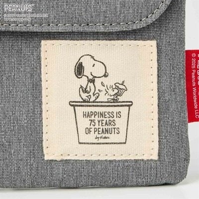 ピーナッツ(PEANUTS) 75周年 スヌーピー ショルダーかぶせ縦ポーチ